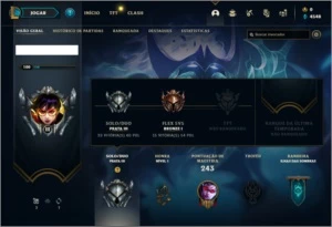 Conta prata 3 com 75 Champs, 30 skins, 6 Cromas, 115 Icones, - League of Legends LOL