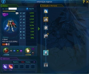 Conta LADMO Omegamon - Digimon Masters Online