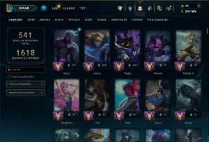 Bronze 4 com TODOS os Champs e 283 Skins +6 Prestigios - League of Legends LOL