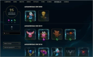 708 skins, todos os champs 130k EA - League of Legends LOL