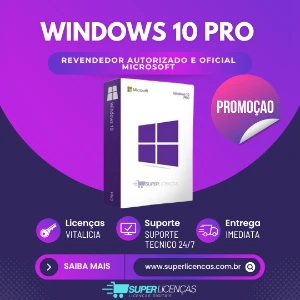 Key Windows 10 Pro – Licença de 25 Dígitos Vitalícia - Softwares e Licenças