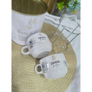 Torre com 2 Xícaras Personalizadas - Artesanato e Personalizados