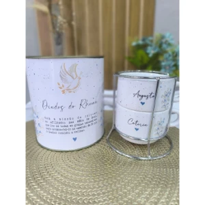 Torre com 2 Xícaras Personalizadas - Artesanato e Personalizados
