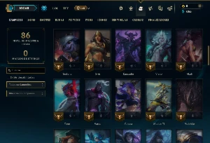 Ouro 1 com 65 Champs e 7 Skins - League of Legends LOL