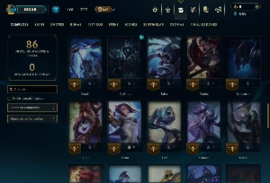 Ouro 1 com 65 Champs e 7 Skins - League of Legends LOL