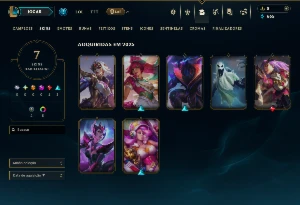 Ouro 1 com 65 Champs e 7 Skins - League of Legends LOL