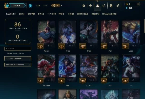 Ouro 1 com 65 Champs e 7 Skins - League of Legends LOL