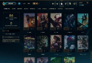 Ouro 1 com 65 Champs e 7 Skins - League of Legends LOL