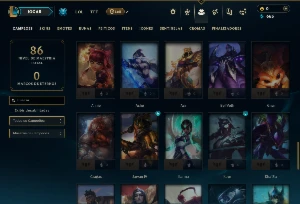 Ouro 1 com 65 Champs e 7 Skins - League of Legends LOL