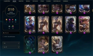 Conta LoL 23 skins prestígio diamante 2 - League of Legends