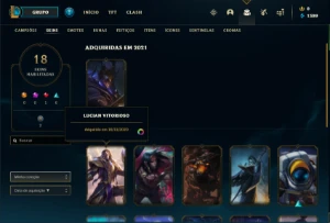 Conta sem elo - nivel 62 + lucian vitorioso - League of Legends LOL