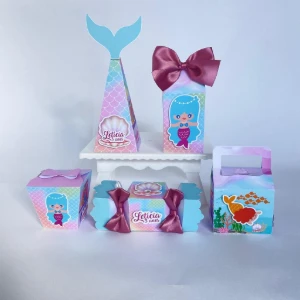 Kit Festa 20 Lembrancinhas Sereia Personalizadas
