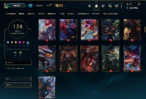 Bronze 4 com TODOS os champs e 134 Skins ( ADC / SUP / TOP ) - League of Legends LOL