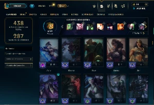 Bronze 4 com TODOS os champs e 134 Skins ( ADC / SUP / TOP ) - League of Legends LOL