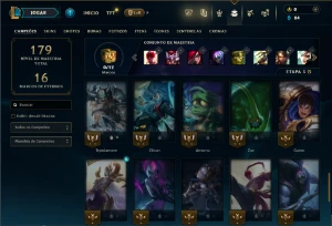 Unranked com 50 Champs e 20 Skins - League of Legends LOL