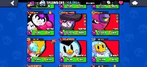 Conta brawl stars 2 lendário 320 gemas passe Plus comprado