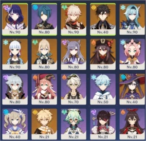 AR 56 Baal + Lança - Ayaka - Kazuha - Eula - Hutao - Zhongli - Genshin Impact