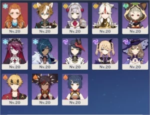 AR 56 Baal + Lança - Ayaka - Kazuha - Eula - Hutao - Zhongli - Genshin Impact