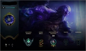 Conta plat 2 A VENDA - League of Legends LOL