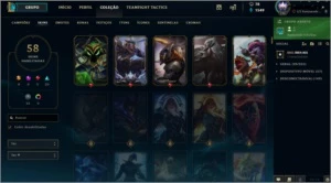 Conta P3 com varias skins - League of Legends LOL