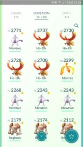 Conta de Pokémon GO