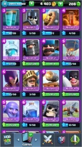 Xp11Arena 12 com 14 lendarias 2 nv3 e 5nv2 - Clash Royale