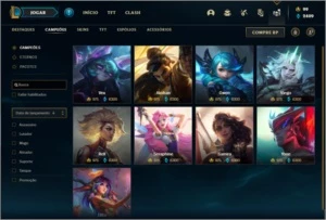 Conta ouro 4 com 155 champs e 231 skins Criada em 2013 - League of Legends LOL