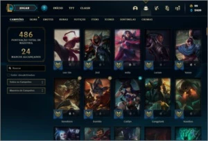 Conta ouro 4 com 155 champs e 231 skins Criada em 2013 - League of Legends LOL