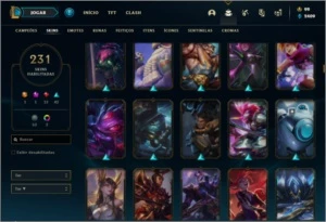 Conta ouro 4 com 155 champs e 231 skins Criada em 2013 - League of Legends LOL