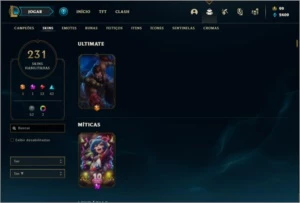 Conta ouro 4 com 155 champs e 231 skins Criada em 2013 - League of Legends LOL