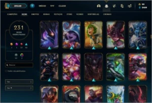Conta ouro 4 com 155 champs e 231 skins Criada em 2013 - League of Legends LOL