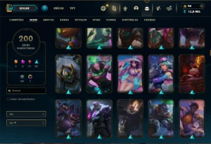 Prata 4 com TODOS os champs e 200 Skins ( Nivel 693 ) - League of Legends LOL