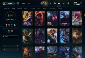 Prata 4 com TODOS os champs e 200 Skins ( Nivel 693 ) - League of Legends LOL