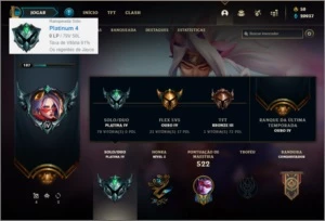 Conta platina 4 com TODOS os champs e 184 skins +20k de EA - League of Legends LOL
