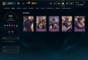 Diamante 1 com TODOS os Champs e 84 Skins ( 75 PDL ) - League of Legends LOL