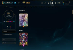 Diamante 1 com TODOS os Champs e 84 Skins ( 75 PDL ) - League of Legends LOL