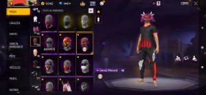 Nível 62 , +3k de like, angelical vermelha, barbinha, - Free Fire