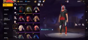 Nível 62 , +3k de like, angelical vermelha, barbinha, - Free Fire