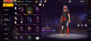 Nível 62 , +3k de like, angelical vermelha, barbinha, - Free Fire