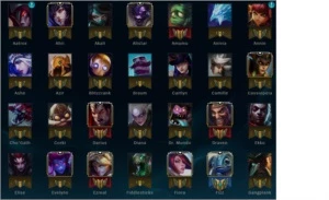 Conta plat 4, 117 campeões, 78 skins, 80 ícones, runa padrão - League of Legends LOL