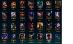 Conta plat 4, 117 campeões, 78 skins, 80 ícones, runa padrão - League of Legends LOL