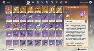 AR 58 - 14 Personagens T5 / 8 Armas T5 - Endgame - Genshin Impact