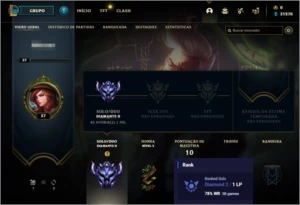 CONTA LOL DIAMANTE II 78% WINRATE 30K  ESSÊNCIA AZUL - League of Legends