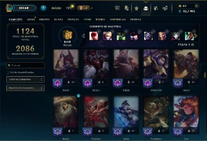 Ouro 4 com TODOS os champs e 257 Skins (MAIN JG / ADC / MID) - League of Legends LOL