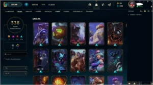 Conta League of Legends nivel 206|1521EL|331skins|604icones LOL