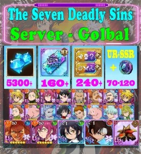 [GLOBAL]5300+ Diamonds Seven Deadly Sins 7DS Reroll Account