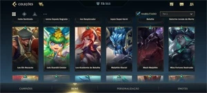 WILD RIFT 73 SKINS MESTRE; 1055WC; PASSE ON; {8 LENDÁRIAS} - League of Legends: Wild Rift LOL WR