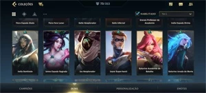 WILD RIFT 73 SKINS MESTRE; 1055WC; PASSE ON; {8 LENDÁRIAS} - League of Legends: Wild Rift LOL WR