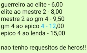elo job apartir de 10 reais - Mobile Legends