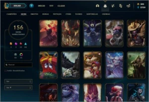 CONTA COM 156 SKINS (3 ULTIMATE + 2 PRESTÍGIOS) - League of Legends LOL